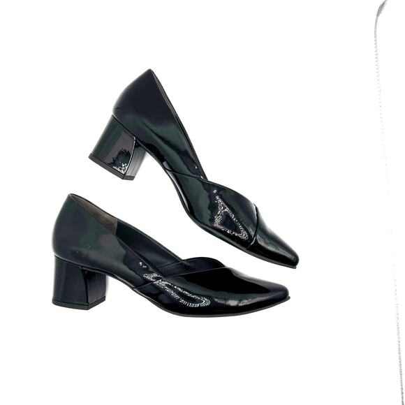 Paul Green black patent leather Rendi Pointed Toe Slip On Pumps 5.5 ( US 8) - Picture 9 of 16